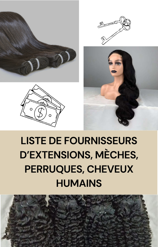 Ebook Fournisseur-liste de fournisseurs pour cheveux humains, perruques, mèches